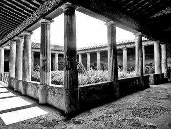 Columns in old building