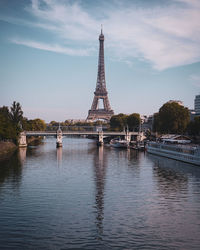 Bridge over river against sky