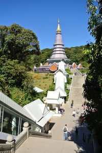 View of temple against clear sky