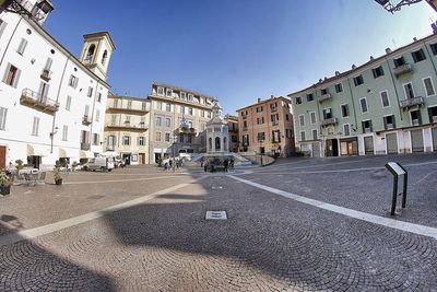 City street against clear sky