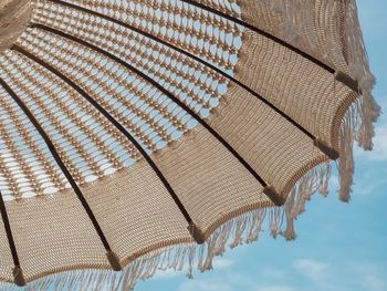 Low angle view of parasol