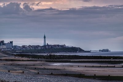 Coastal view from cleveleys to blackpool 