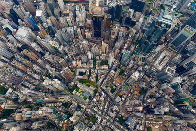 Aerial view of buildings in city