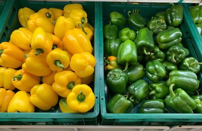 Yellow vegetables for sale in market