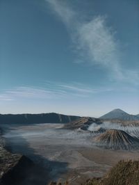 Scenic view of landscape against cloudy sky