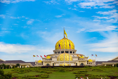 Traditional building against blue sky