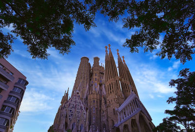 Low angle view of buildings against sky