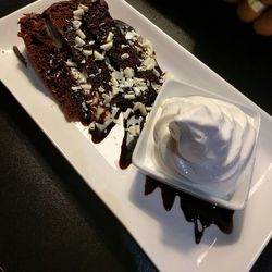 Close-up of cake served on plate