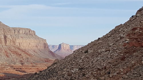 Scenic view of mountain range against sky