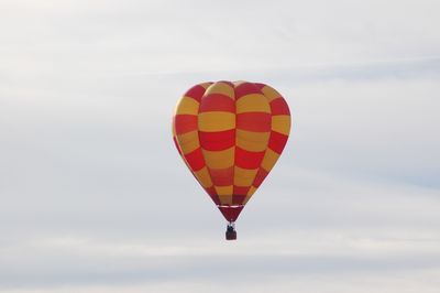 Low angle view of hot air balloon against sky