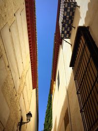 Low angle view of residential buildings against sky