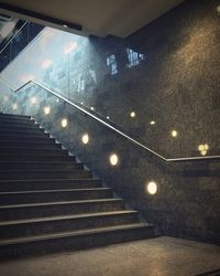 Low angle view of staircase in building