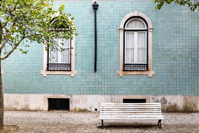 Santarem, portugal - october 27, 2020 architecture detail of typical house in the city center