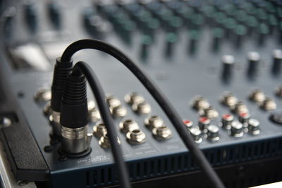Full frame shot of sound recording equipment