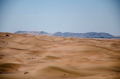 Scenic view of desert against sky