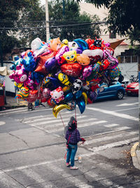 Full length of woman standing on tiled floor