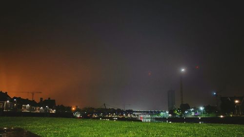 View of landscape at night