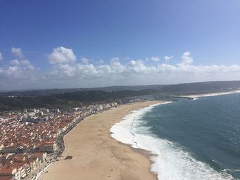 High angle view of beach against sky