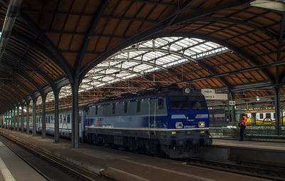 Train at railroad station