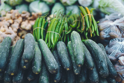 Close-up of vegetables for sale at market stall