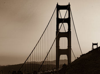 View of suspension bridge
