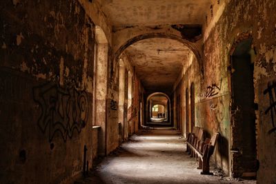 Man in tunnel