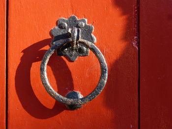 Close-up of door knocker