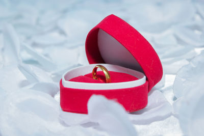 Close up of wedding ring