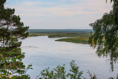 Scenic view of cloudy sky over landscape