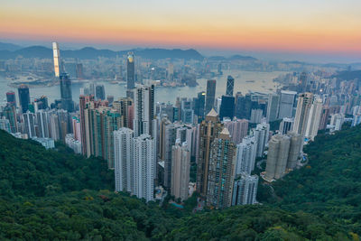 High angle view of cityscape