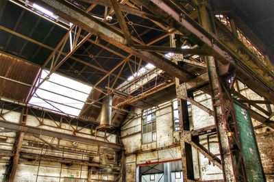 Low angle view of an abandoned building