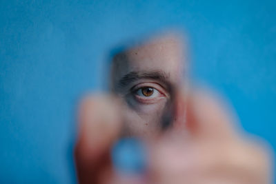 Close-up portrait of man