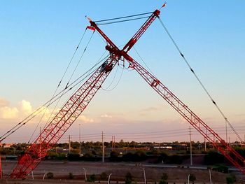 Cranes at construction site