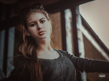 Young woman looking away