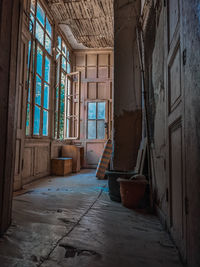 Interior of abandoned house