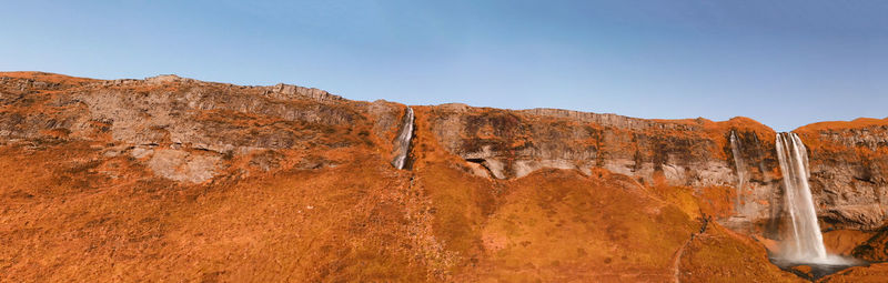 Rock formations against sky