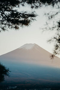 Scenic view of snowcapped mountain against sky