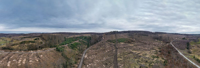 Panoramic view of landscape against sky