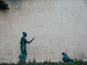 Men on wall