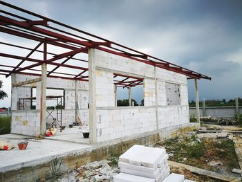 Abandoned built structure against sky