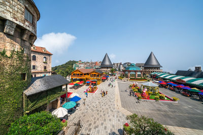 Panoramic view of buildings in city