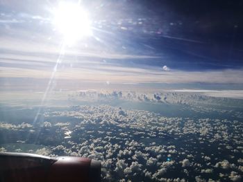 Aerial view of cityscape against sky