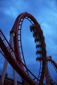 Roller-coaster at dusk