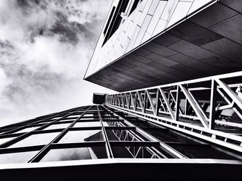 Low angle view of modern building against sky