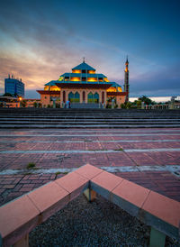 Temple building against sky