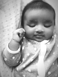 Close-up portrait of cute baby