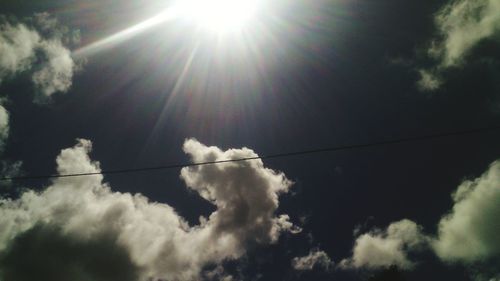 Low angle view of cloudy sky