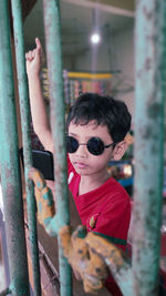 Portrait of boy looking at camera