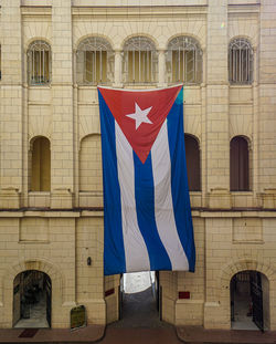 Low angle view of cuban flag