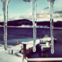 Close-up of ice crystals